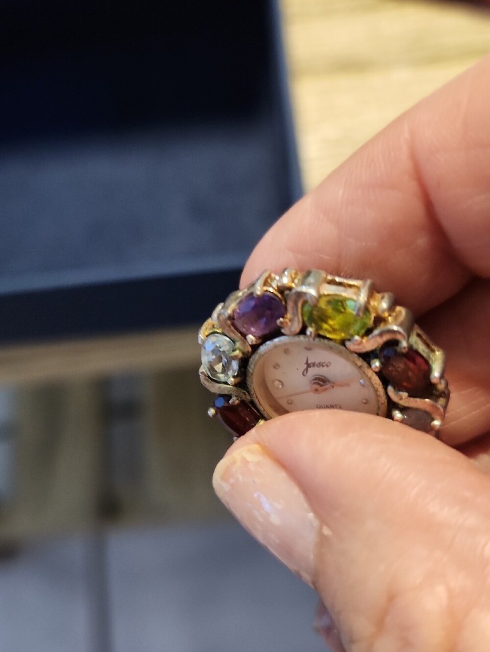 Jasco Multicolor Crystal Pendant Watch - Gold Tone - Picture 5 of 5